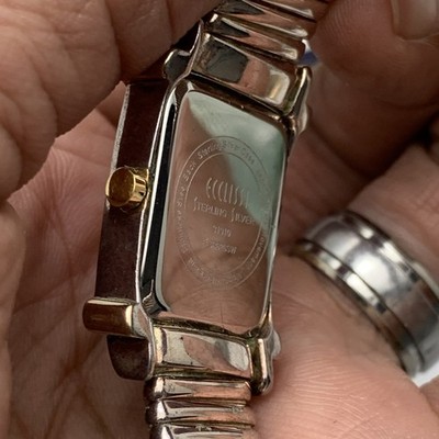 Ecclissi Bangle Watch Solid Sterling 65g Rare To Find ~ RUNS  display picture 2