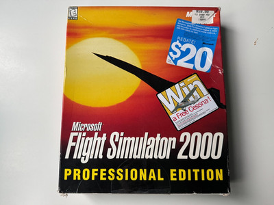 New Sealed Microsoft Flight Simulator 2000 Professional PC