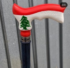 Wooden hand carved derby walking stick for men women walking cane handmade