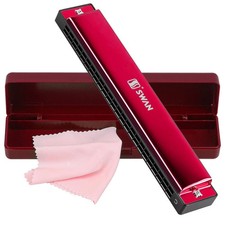 Harmonica Professional Harp Harmoc Armonica Key of C 24 Hole Polyphony Diatonic