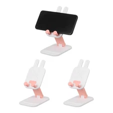 3Pcs Cell Phone Stand, Foldable Cute Rabbit Shape Mobile Phone Holder, White