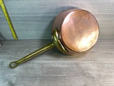 Antique Hammered Copper Saute Pan Tin Lined 10.5” LEON JAEGGI &SONS LONDON 3KG