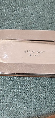 Clip para dinero Must De Cartier de plata maciza con caja original, con frente de madera - Imagen 3 de 9