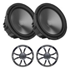Wet Sounds REVO 10 FA S2 V3 10" Subwoofer  2 XS Black Grilles for REVO 10  