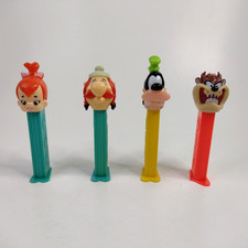 4 x PEZ Spender / Goovy / Obelix / Tazmanische Teufel / Pebbles