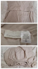 Garnet Hill King Linen Fitter Sheet With 2  King Pillow Cases  beige Color