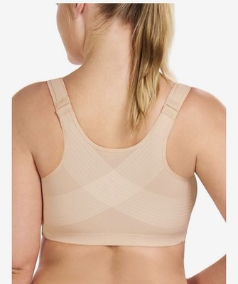 Women Posture Corrector Bra Wireless Back Support Front Closure Bra 34C