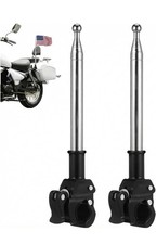 2Pcs Adjustable Stainless Steel Motorcycle Flagpole, 51in Retractable Flag 