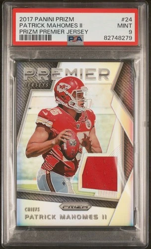 2017 Panini Prizm Premier Jersey #24 PATRICK MAHOMES II Jersey PSA 9