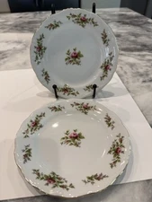 Traditions Fine China Moss Rose Bread & Butter Plates Johann Haviland Set Of 2