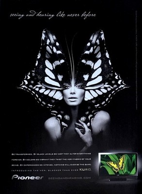 2008 PIONEER TV Introducing KURO Seeing & Hearing Like Never Before PRINT AD