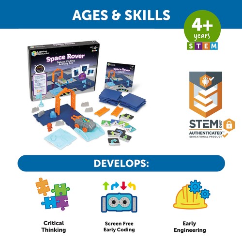Space Rover Deluxe Set di Attività di Codifica per Bambini, Giocattoli STEM, - Foto 5 di 5