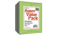 Super Value Envelopes 4.25x5.5 Assorted 75pc