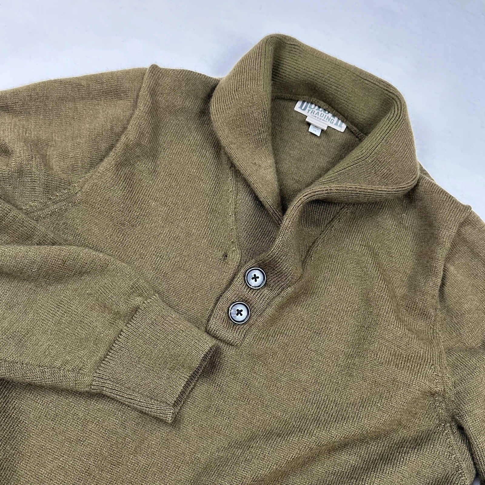 Duluth Sweater Mens Large Wool Cawl Neck Coyote Brown