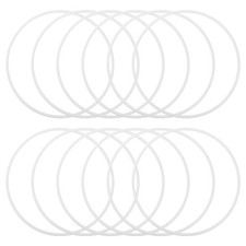 12 Pcs Dream Catcher Rings,5 Inch Macrame Hoops Rings,White