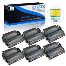 6PK Black CF287X 87X Toner Cartridge For HP LaserJet Pro MFP M527z M527f / M501