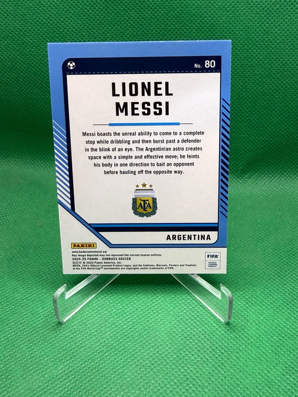 Lionel Messi 2024-25 Panini Donruss FIFA Cubic #80 -b5 view 4