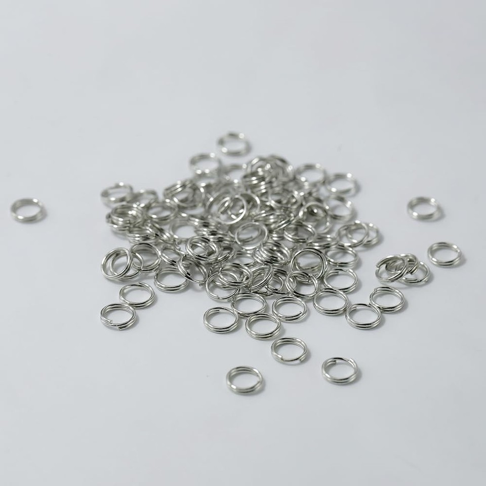 100Pcs Small Key Rings Mini Keyring Rings Split Rings for Keychains ...