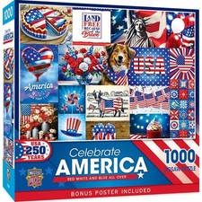MasterPieces jigsaw puzzle, Red, White and Blue All Over, 1000 pc