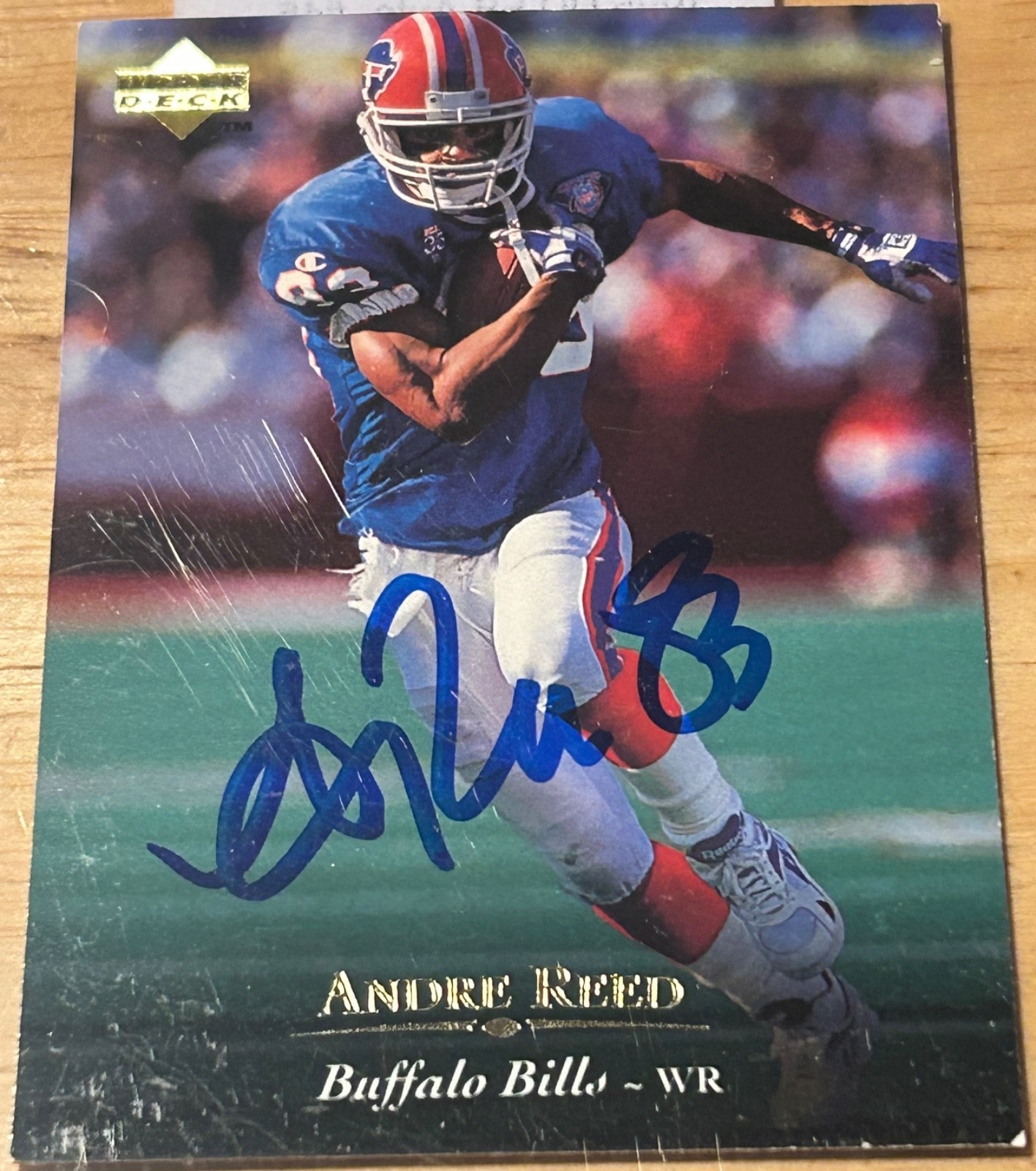 1995 Upper Deck ANDRE REED #45 🔥 Bills 🔥 STUNNING Autograph 🧨 TOUGH Auto 🏈