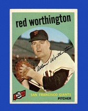 1959 Topps Set-Break # 28 Al Worthington NM-MT OR BETTER *GMCARDS*
