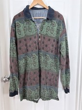 Mens Vintage 90s Bugle Boy Green Patterned Lo...