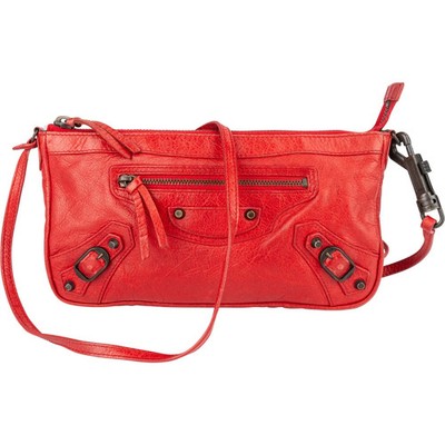 Balenciaga Red Leather Mini City Crossbody Bag Tasche
