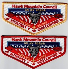 Kittatinny OA Lodge 5 eS2003-1 & -2, 2003 Camporee, Yellow bdr Staff 2/person