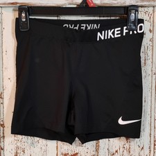 Nike Pro Women  s Black Compression Shorts Gym  Training 889577-010 Sz M