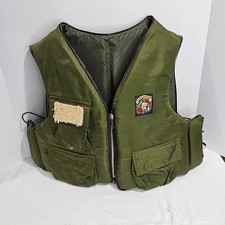 Stearns Green Adult X Large Type III Fishing Vest With Pockets  Zip Closure