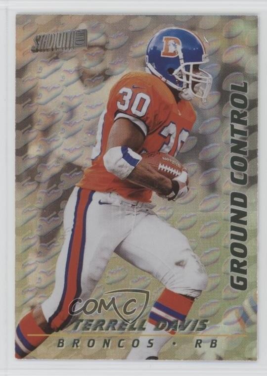 1997 Stadium Club Offensive Strikes: Ground Control Terrell Davis #GC4 HOF 1p37