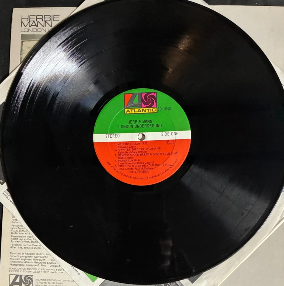 Herbie Mann * London Underground * 1974 стерео 12 «LP виниловая пластинка / SD 1648 - Изображение 3 из 4