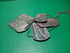 Original WWll Army  Viet-Nam Navy Stainless Steel Personalized Dog Tags