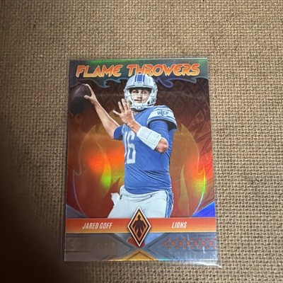 2022 Panini Phoenix - Flame Throwers Jared Goff #FT-17 Silver Lazer