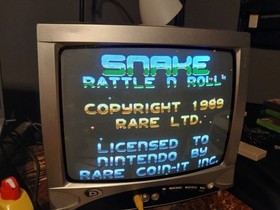Snake Rattle N Roll NES Nintendo Probado Funcionamiento Aut&eacute;ntico Cartucho Tablero Foto