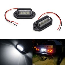 Targa Coppia 12 Luci LED Auto Universale Barca Camion Rimorchio Attacco Set