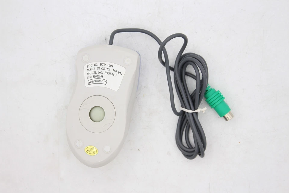 Maxxtro Mouse Wired Corded PS/2 PS2 Trackball Beige HTM-80W 3DTECH HMS-2000 - Image 2 of 4