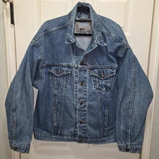 Mens Denim Blue Jean Jacket Levis Vintage Size XL Orange Pocket Tag 70511-289
