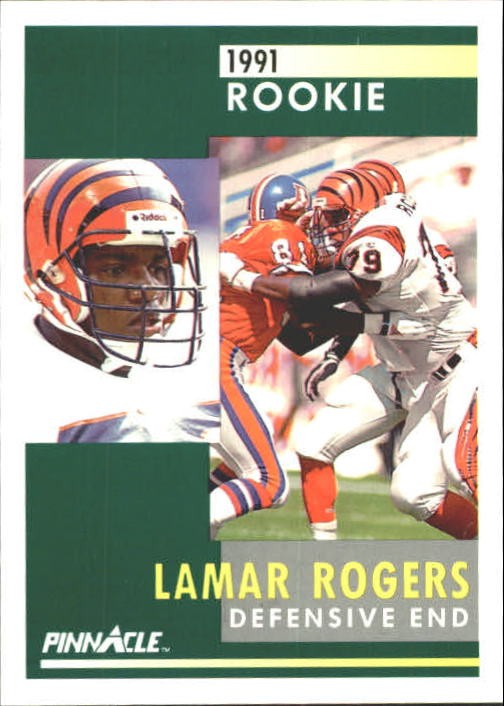 1991 Pinnacle #329 Lamar Rogers RC - FB