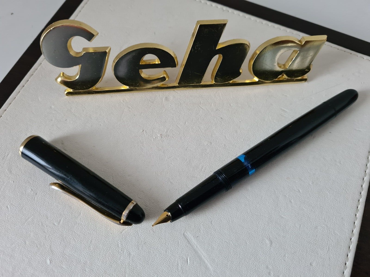 Jinhao 500 Füllfederhalter Set – 2 Stück, Mittlere Feder (0,5 Mm), Mit Konverter | Grün & Blau Mit Blumenmuster