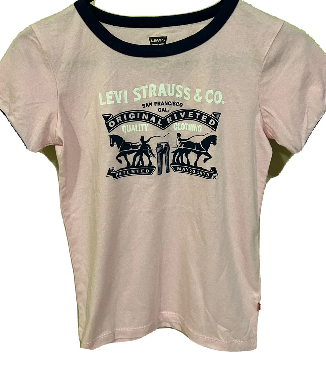 Levi s Girls Pink Short Sleeve T Shirt Size Medium NEW eBay