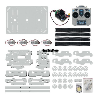 TS800S Two-Tier Tank Chassis Obstacle Crossing Robot Car with RC Controller Kit