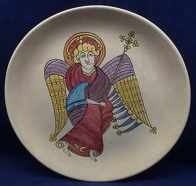 Book of Kells PLATE St Matthew Bray Designs Handmade IRELAND Pottery Irish 