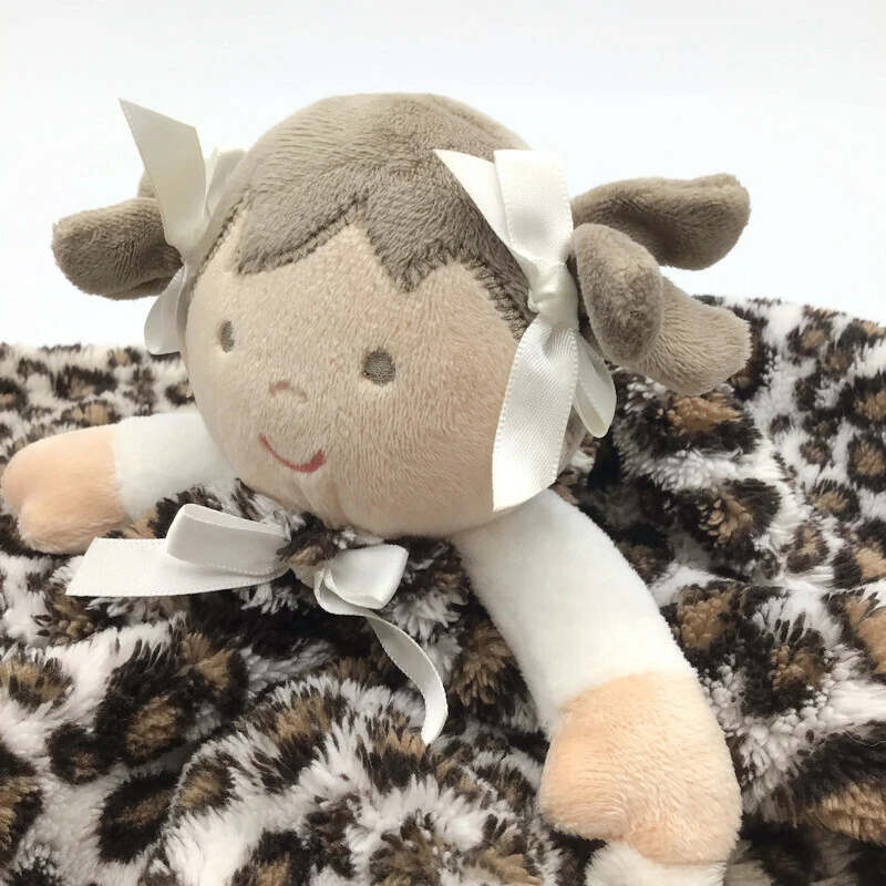 Mantas y más allá Muñeca Niña Bebé Estampado Lovey Paci Leopardo Peluche Seguridad Foto 2 de 4