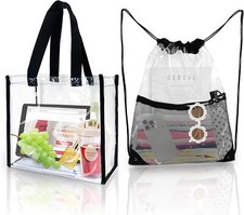 Clear Bag for Stadium Events 12 x6 x12, Proved Concert Tote Bag...
