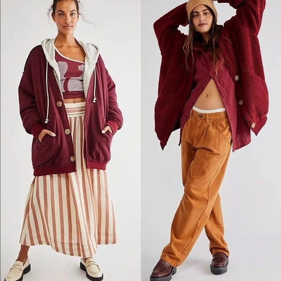 Burgundy boyfriend clearance cardigan