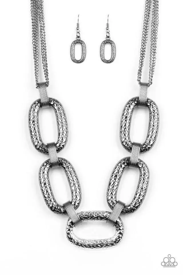 Take charge black necklace paparazzi deals