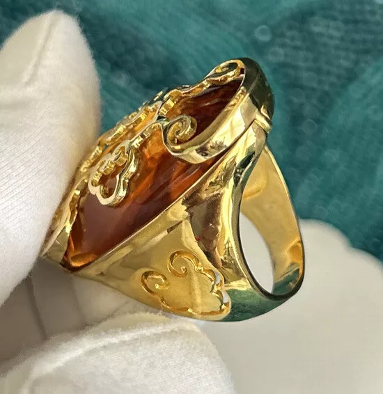 Orange store stone ring