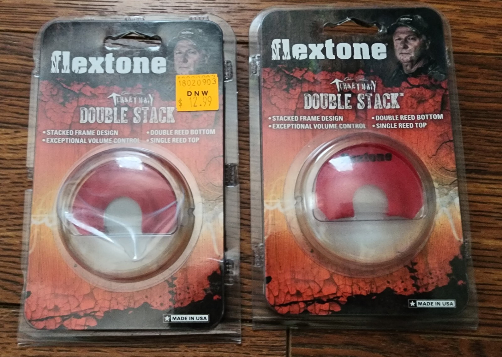Flextone Double Stack Mouth Turkey Calls pack of 2, Stacked Frame Eddie