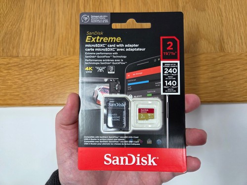 Karta SanDisk 2TB Extreme MicroSDXC, + adapter SD fabrycznie nowa zapieczętowana - Zdjęcie 11 z 24